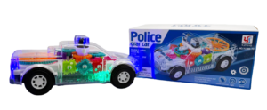 Transparent Gear Police Car Toy