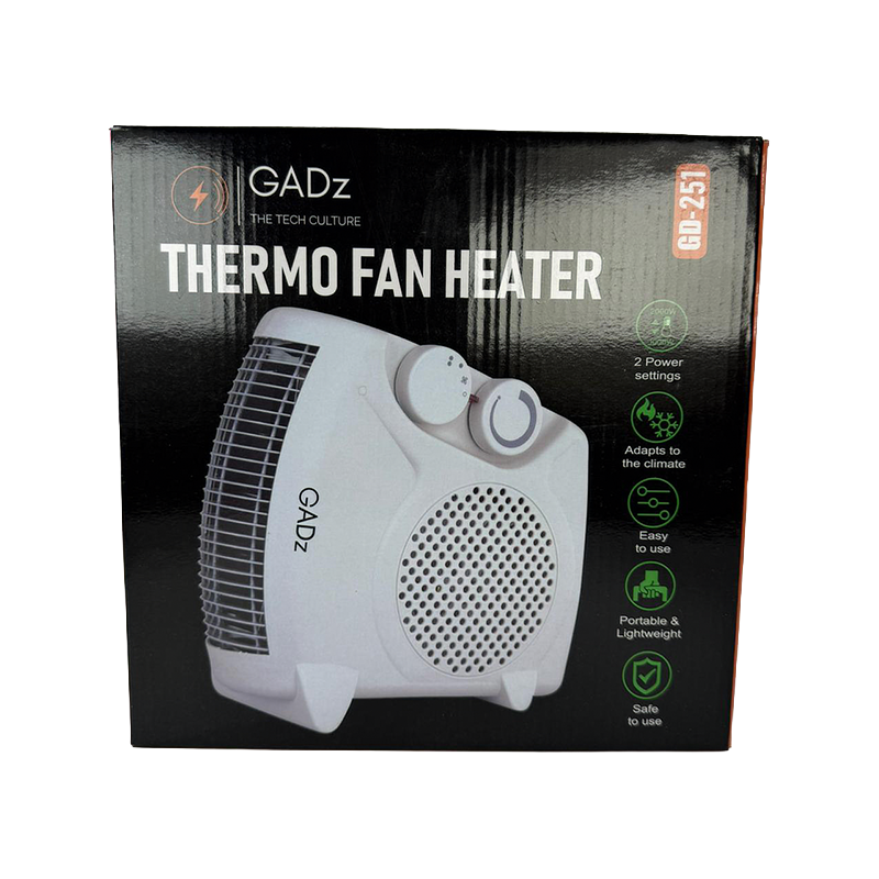 GADz Thermo Fan Heater – Portable Electric Fan