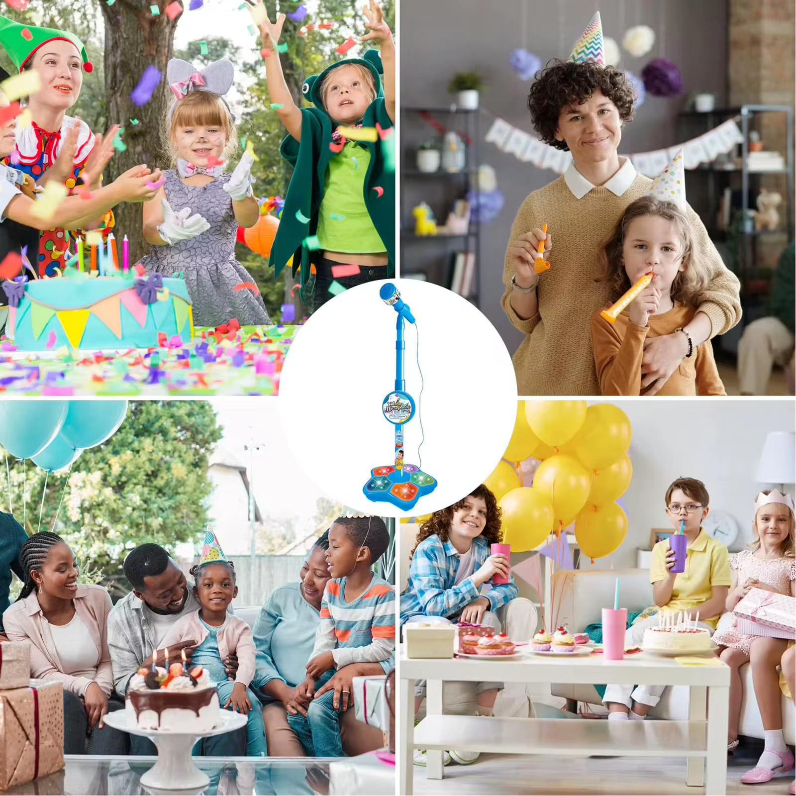 Kids Music Microphone Stand with Lights & MP3 Connection