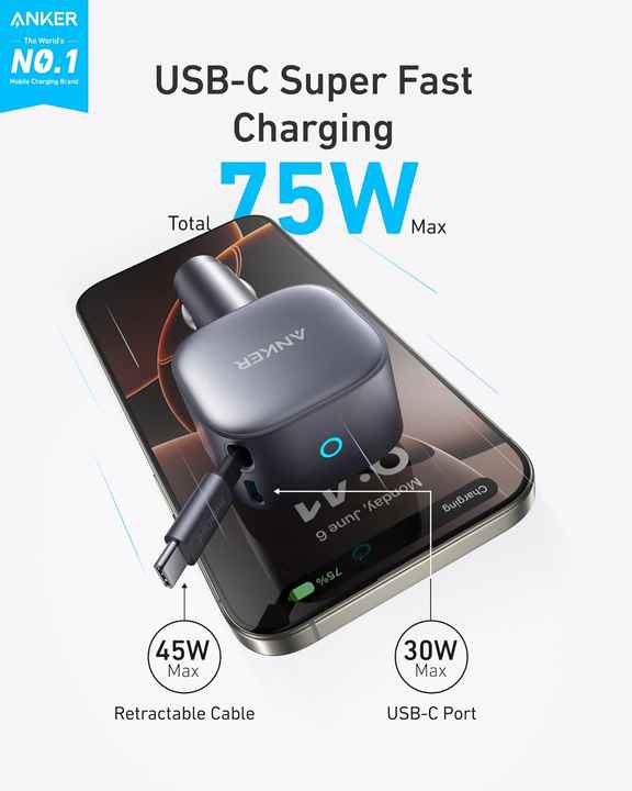 Anker USB-C Car Charger 75W